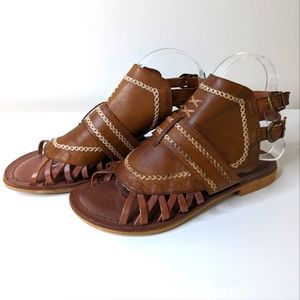 Sundance Brown Leather Sandals